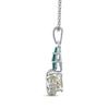 Thumbnail Image 2 of Oval-Cut Citrine & Marquise-Cut Lab-Created Emerald Pineapple Necklace Sterling Silver 18&quot;