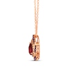 Thumbnail Image 2 of Le Vian Venetian Color on Color Ombré Garnet, Pink & White Sapphire Necklace 1/4 ct tw Diamonds 14K Strawberry Gold 19&quot;