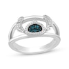 Thumbnail Image 1 of Disney Treasures Lilo & Stitch London Blue Topaz & Diamond Ring 1/15 ct tw Sterling Silver