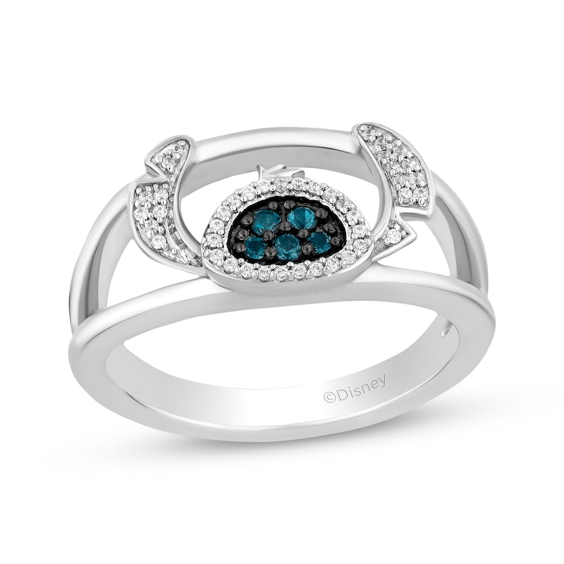 Main Image 1 of Disney Treasures Lilo & Stitch London Blue Topaz & Diamond Ring 1/15 ct tw Sterling Silver