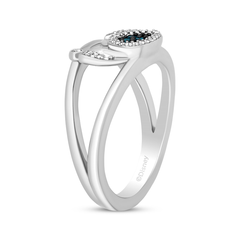 Main Image 2 of Disney Treasures Lilo & Stitch London Blue Topaz & Diamond Ring 1/15 ct tw Sterling Silver