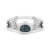 Thumbnail Image 4 of Disney Treasures Lilo & Stitch London Blue Topaz & Diamond Ring 1/15 ct tw Sterling Silver