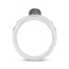 Thumbnail Image 3 of Disney Treasures The Lion King Oval-Cut Labradorite & Diamond Elephant Ring 1/6 ct tw Sterling Silver