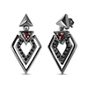 Thumbnail Image 0 of Star Wars Darth Vader Garnet & Black Diamond Drop Earrings 1/5 ct tw Sterling Silver & Black Rhodium
