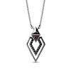 Thumbnail Image 0 of Star Wars Darth Vader Garnet & Black Diamond Necklace 1/8 ct tw Sterling Silver & Black Rhodium