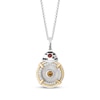 Thumbnail Image 0 of Star Wars BB-8 Multi-Gemstone & Diamond Necklace 1/15 ct tw Sterling Silver & 10K Yellow Gold 18"