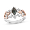 Thumbnail Image 0 of Star Wars Ahsoka Tano Labradorite & Diamond Ring 1/6 ct tw Sterling Silver & 10K Rose Gold