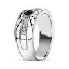 Thumbnail Image 1 of Men's Star Wars Into the Galaxy Black Onyx & Diamond Ring 1/8 ct tw Sterling Silver