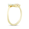 Thumbnail Image 2 of Multi-Shape Tourmaline, Topaz & Lab-Created Opal Butterfly Deconstructed Ring 10K Yellow Gold