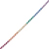 Thumbnail Image 2 of Marquise-Cut Multi Lab-Created Gemstone Rainbow Link Bracelet Sterling Silver 7.25&quot;