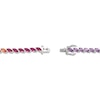 Thumbnail Image 3 of Marquise-Cut Multi Lab-Created Gemstone Rainbow Link Bracelet Sterling Silver 7.25&quot;