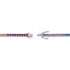 Thumbnail Image 3 of Multi Lab-Created Gemstone Rainbow Line Bracelet Sterling Silver 7.25&quot;