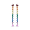 Thumbnail Image 2 of Lab-Created Gemstone Rainbow Drop Earrings Sterling Silver