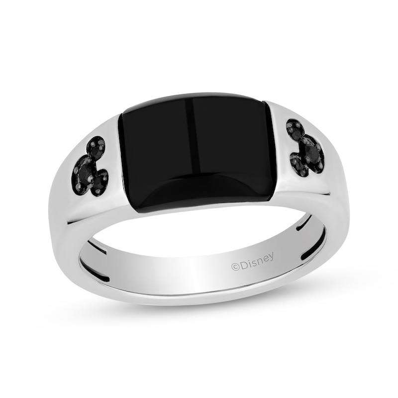 Main Image 1 of Men's Disney Treasures Mickey Mouse Black Onyx Ring Sterling Silver