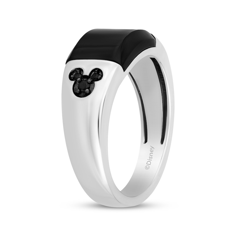 Main Image 2 of Men's Disney Treasures Mickey Mouse Black Onyx Ring Sterling Silver