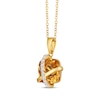 Thumbnail Image 2 of Cushion-Cut Citrine & White Lab-Created Sapphire Crisscross Necklace 10K Yellow Gold 18&quot;
