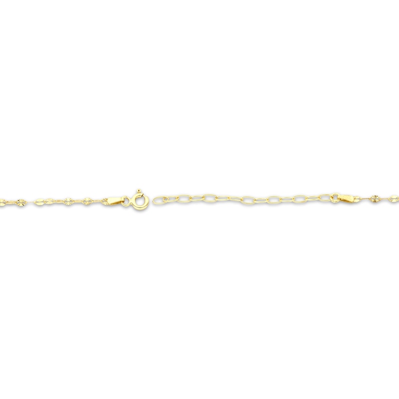 Main Image 3 of Diamond-Cut Mirror Chain Necklace 1.9mm Solid 14K Yellow Gold 18&quot;