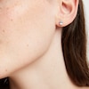 Thumbnail Image 3 of Oval-Cut Aquamarine Solitaire Stud Earrings 14K White Gold