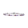 Thumbnail Image 1 of Heart-Shaped Rhodolite Garnet, Oval & Round-Cut Amethyst Bracelet Sterling Silver 7.25&quot;