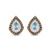 Thumbnail Image 2 of Le Vian Pear-Shaped Aquamarine Stud Earrings 7/8 ct tw Diamonds 14K Vanilla Gold