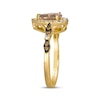 Thumbnail Image 2 of Le Vian Pear-Shaped Morganite Ring 1/3 ct tw 14K Honey Gold