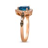 Thumbnail Image 2 of Le Vian Venetian Mosaic Pear-Shaped Blue Topaz Ring 1/3 ct tw Diamonds 14K Strawberry Gold