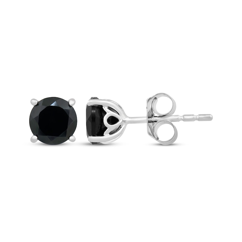 Black Onyx Solitaire Stud Earrings Sterling Silver | Kay