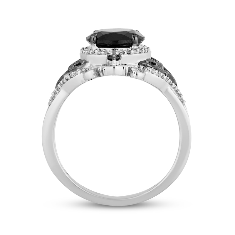 Main Image 3 of Disney Treasures The Nightmare Before Christmas Black Onyx & Diamond Ring 1/5 ct tw Sterling Silver