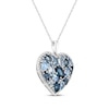 Thumbnail Image 2 of Multi-Shape London, Swiss & Sky Blue Topaz Heart Necklace Sterling Silver 18&quot;