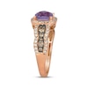 Thumbnail Image 2 of Le Vian Chocolate Waterfall Cushion-Cut Amethyst Ring 3/4 ct tw Diamonds 14K Strawberry Gold