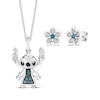 Thumbnail Image 1 of Disney Treasures Lilo & Stitch London Blue Topaz & Diamond Gift Set 1/20 ct tw Sterling Silver