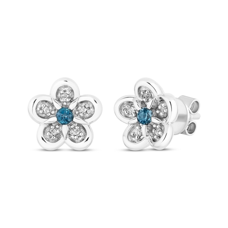 Main Image 3 of Disney Treasures Lilo & Stitch London Blue Topaz & Diamond Gift Set 1/20 ct tw Sterling Silver
