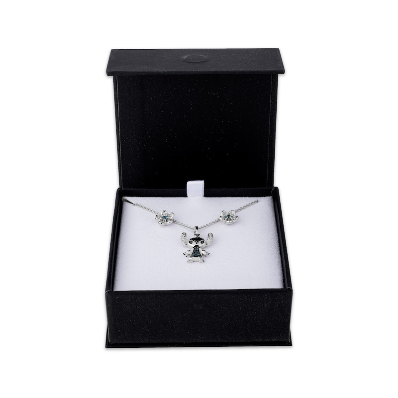 Main Image 4 of Disney Treasures Lilo & Stitch London Blue Topaz & Diamond Gift Set 1/20 ct tw Sterling Silver