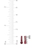 Thumbnail Image 5 of Garnet Graduated Drop Earrings Sterling Silver