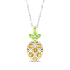 Thumbnail Image 1 of Marquise-Cut Peridot & Round-Cut Citrine Pineapple Necklace Sterling Silver 18&quot;