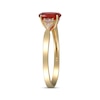 Thumbnail Image 2 of Oval-Cut Mexican Fire Opal & Diamond Ring 1/20 ct tw 10K Yellow Gold
