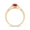 Thumbnail Image 3 of Oval-Cut Mexican Fire Opal & Diamond Ring 1/20 ct tw 10K Yellow Gold