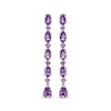 Thumbnail Image 2 of Pear, Oval & Round-Cut Amethyst Drop Earrings Sterling Silver