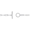 Thumbnail Image 4 of Black Onyx & Diamond Paperclip Chain Necklace 1/15 ct tw Sterling Silver 18&quot;