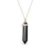 Thumbnail Image 2 of Hexagon-Cut Agate Necklace 10K Yellow Gold 18&quot;
