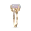 Thumbnail Image 2 of Oval-Cut Opal & Diamond Ring 1/10 ct tw 10K Yellow Gold