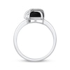 Thumbnail Image 3 of Emerald-Cut Black Onyx & Diamond Crossover Ring 1/15 ct tw Sterling Silver