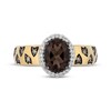 Thumbnail Image 4 of Disney Treasures The Lion King Oval-Cut Smoky Quartz & Diamond Ring 1/6 ct tw Sterling Silver & 10K Yellow Gold