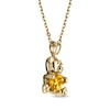 Thumbnail Image 1 of Heart-Shaped Citrine Teddy Bear Necklace 14K Yellow Gold 18"