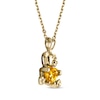 Thumbnail Image 2 of Heart-Shaped Citrine Teddy Bear Necklace 14K Yellow Gold 18&quot;