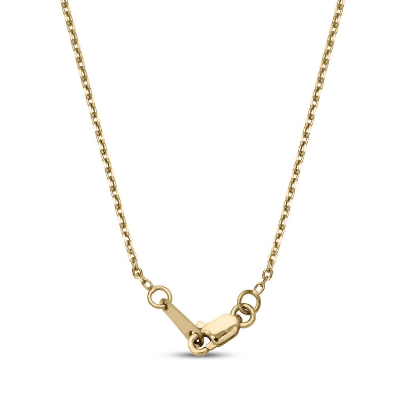 Main Image 4 of Heart-Shaped Citrine Teddy Bear Necklace 14K Yellow Gold 18&quot;