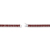 Thumbnail Image 3 of Emerald-Cut Garnet Line Bracelet Sterling Silver 7.25&quot;