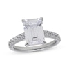 Thumbnail Image 1 of Lab-Grown Diamonds Emerald-Cut Engagement Ring 4-1/2 ct tw 14K White Gold