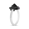 Thumbnail Image 1 of Disney Treasures Hocus Pocus Black Onyx, Diamond & Amethyst Moon Ring 1/6 ct tw Sterling Silver