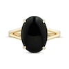 Thumbnail Image 3 of Oval-Cut Black Onyx Ring 10K Yellow Gold